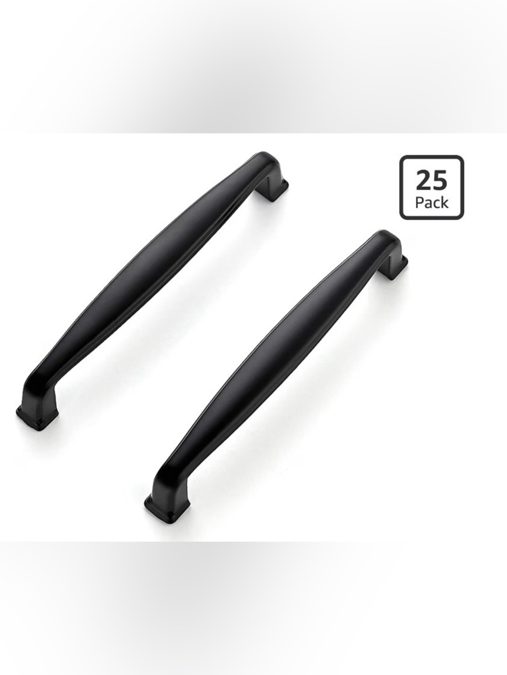 Matte Black Pulls Kitchen Cabinet Handles  5” (25 pack)